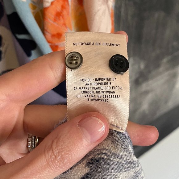 Maeve | Anthropologie | Hawaiian Floral Shirt Dress | Adjustable Waist | Small - Picture 11 of 11